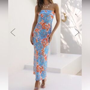 Hello molly highway to heaven dress maxi blue - new with tags